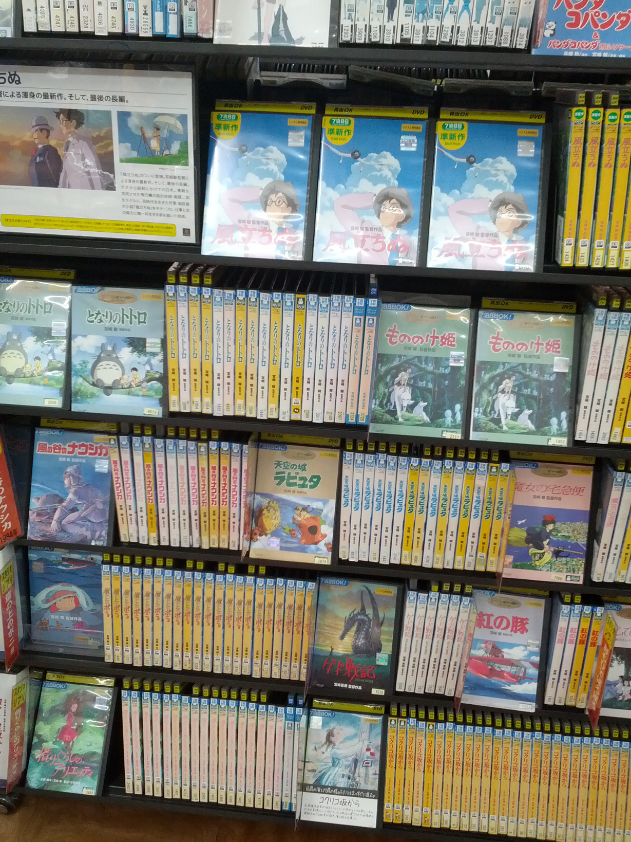 Yay, ganz viele Studio-Ghibli-Filme zum Ausleihen!