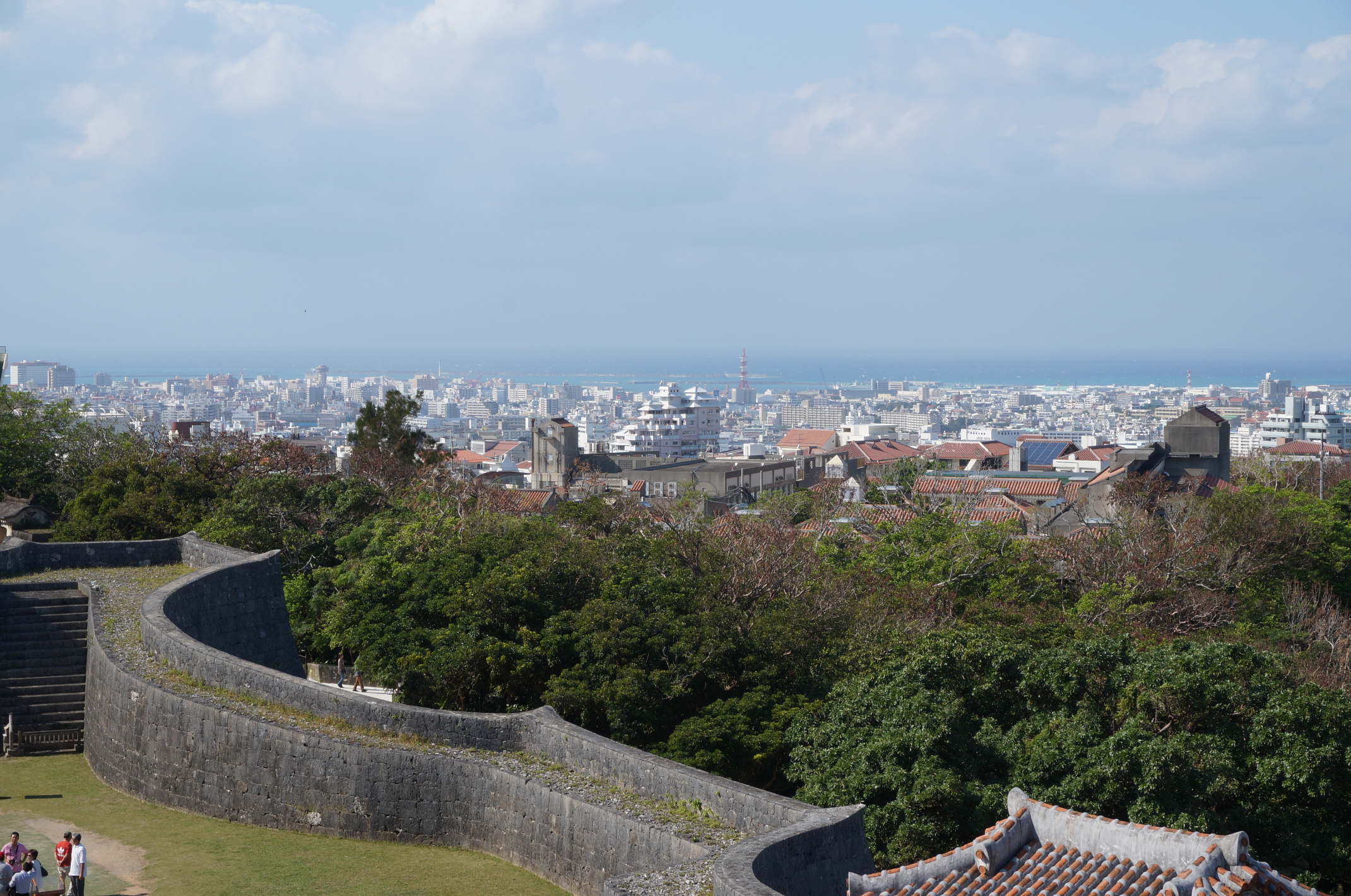 Da das Schloss erhöht liegt, hat man einen schönen Blick auf die Stadt.