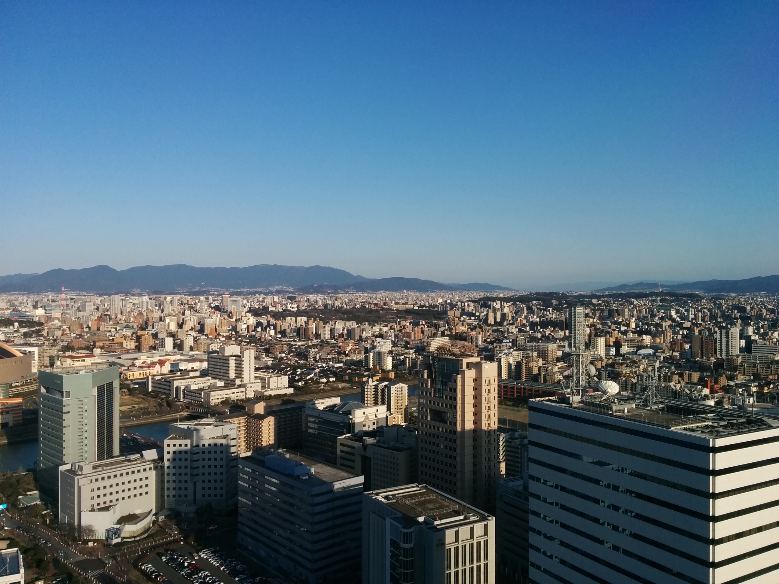 Aussicht auf die Stadt.