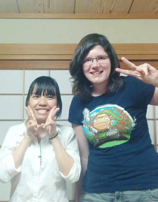 Haruko und ich später im Washitsu.